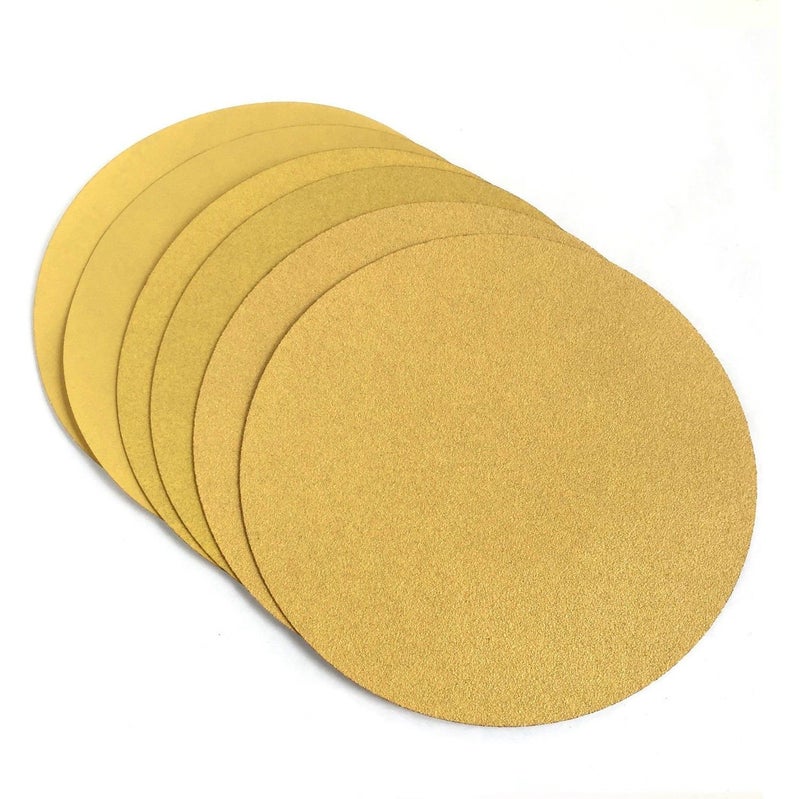 STARCKE Premium 8 Inch No Hole Hook and Loop Grip Sanding Discs - Gold Aluminum Oxide - for Wood, Auto Body, Paint, Primer, Metal, and Plastics (25 Pack, 80 Grit) - Image 2
